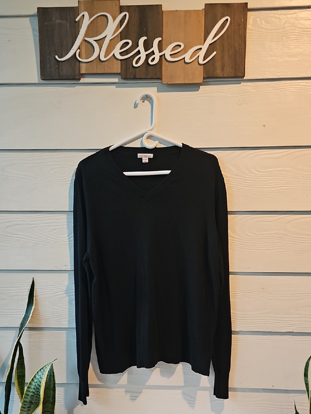 Merona Black V-Neck Men's Sweater